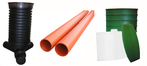 Polypropylénová revízna šachta, polypropylénové plnostenné rúry, inovovaná vodomerná šachta Polypropylénová revízna šachta, polypropylénové plnostenné rúry, inovovaná vodomerná šachta