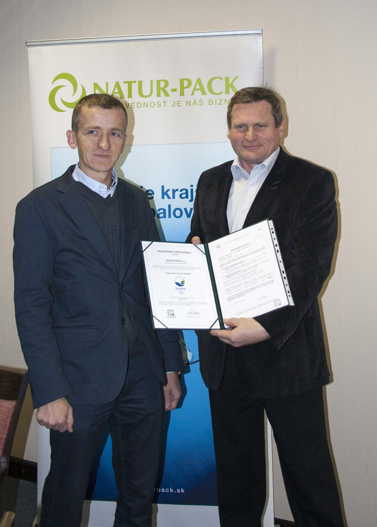 Odovzdávanie osvedčenia EMAS