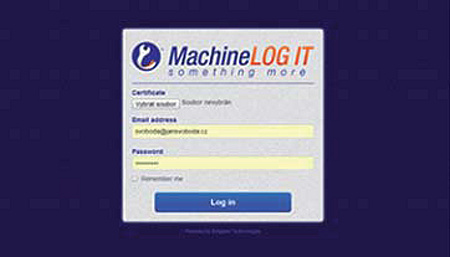 MachineLOG IT prihlasovac&iacute; formul&aacute;r
