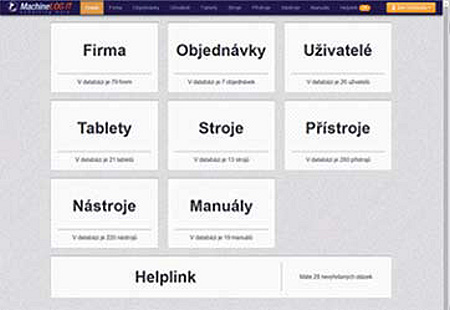 MachineLOG IT z&aacute;kladn&aacute; obrazovka