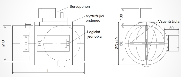 Obr. 5 - Rozměrové schéma RVPK. Obr. 5 - Rozměrové schéma RVPK.