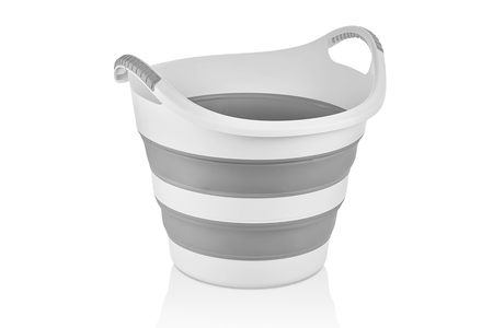 Skládací koš na prádlo z PP a TPE – vyrobeno vícekomponentním vstřikováním (Obrázky: ATA Kalip ve Plastik)