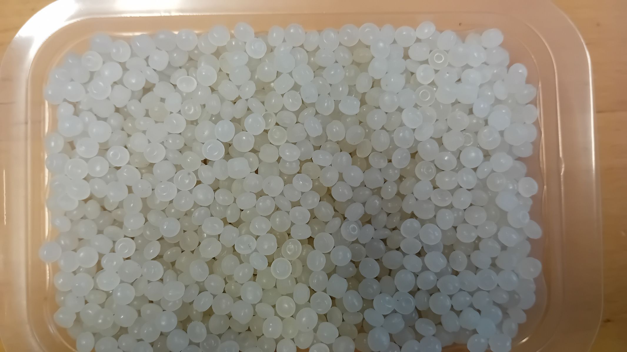HDPE regranulate transparent