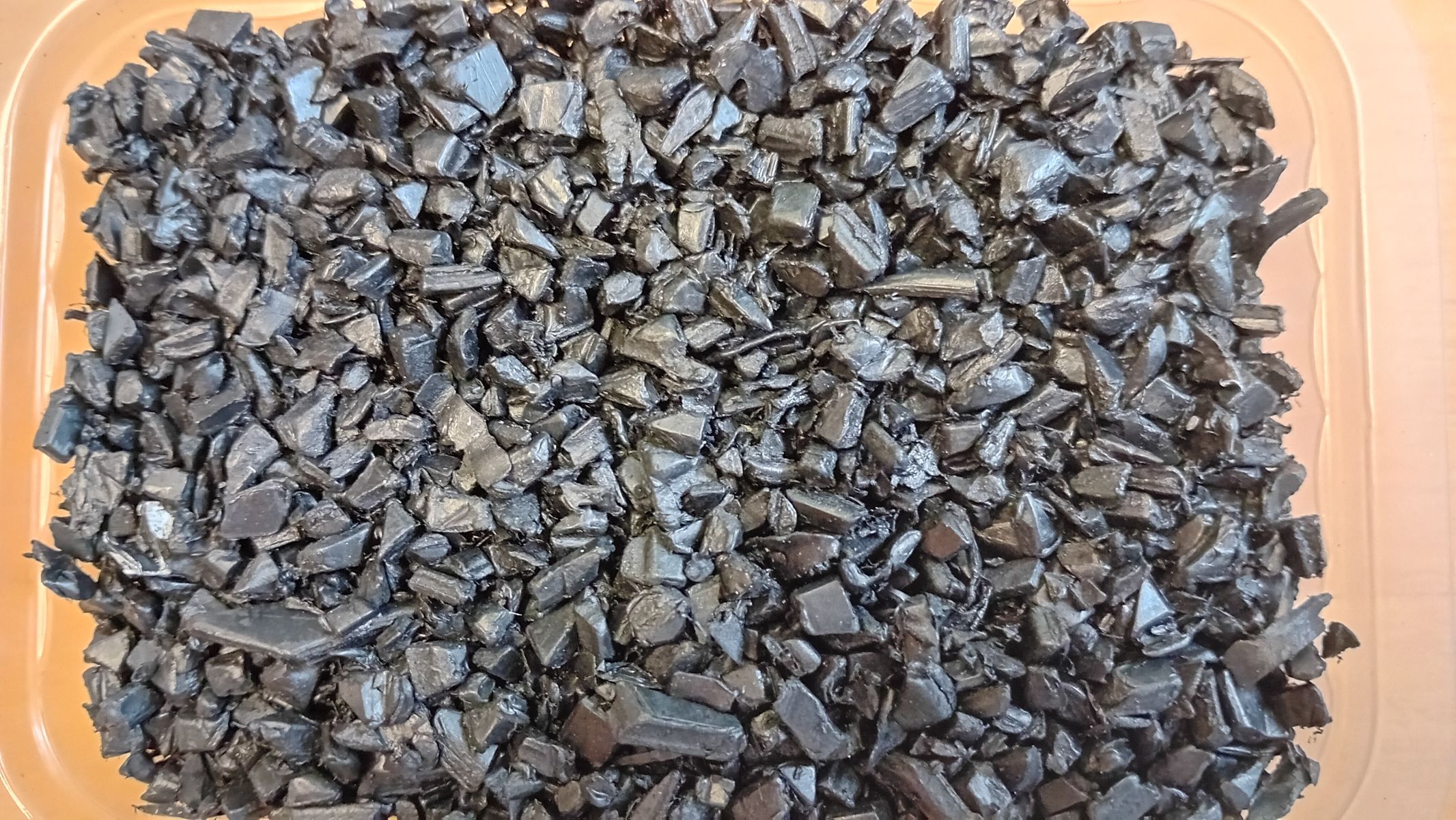 HDPE/PP black regrind in boxes