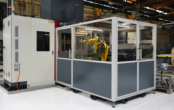 Plně automatizovaná výrobní buňka pro výrobu pryžokovových dílů od společnosti ROMI Automation