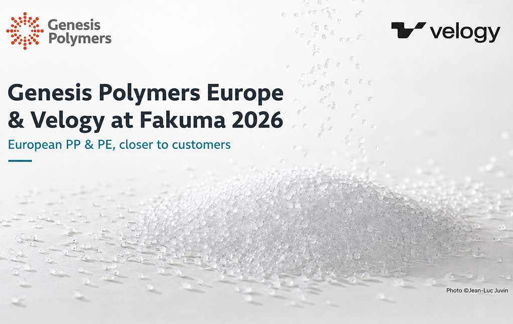 Genesis Polymers Europe a Velogy približujú zákazníkom európsku výrobu PP a PE na veľtrhu Fakuma 2026