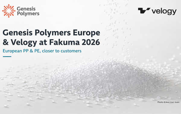 Genesis Polymers Europe and Velogy bring European PP and PE production closer to customers at Fakuma 2026