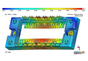 Cadmould ® 3D-F 2K & insert - simulation of the injection process