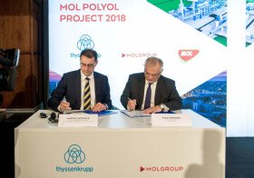 O projekte Polyol je rozhodnuté, Skupina MOL uzavrela so spoločnosťou thyssenkrupp zmluvy o inžinieringu, nákupe a výstavbe